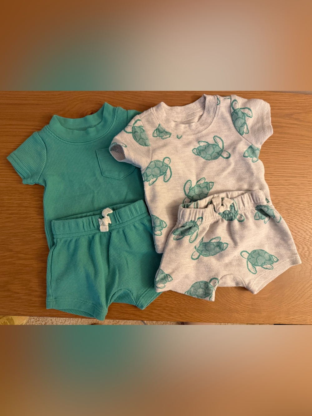 Carter's Teal and Seafoam Turtle Two-Piece Set